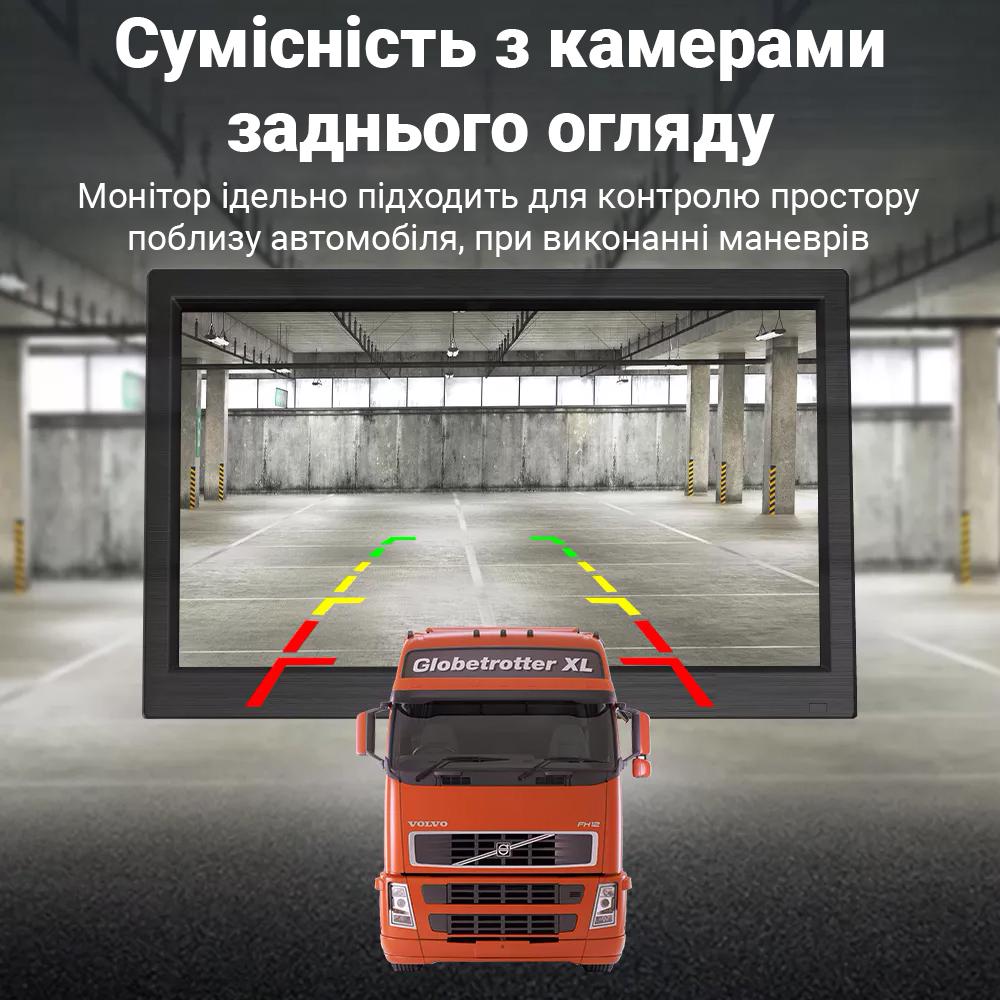 Монітор автомобільний Podofo A3124EU 11,6" дюймів для камер заднього виду FullHD 1080P 12-24 V - фото 10