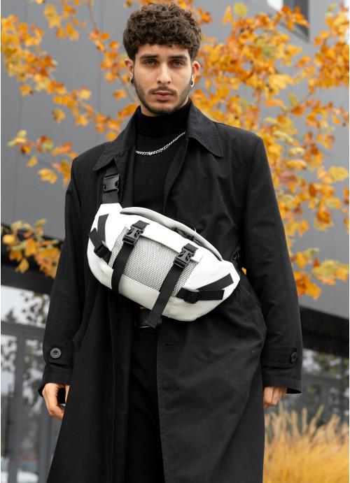 Поясная сумка мужская Sambag из экокожи Белый (858038721)