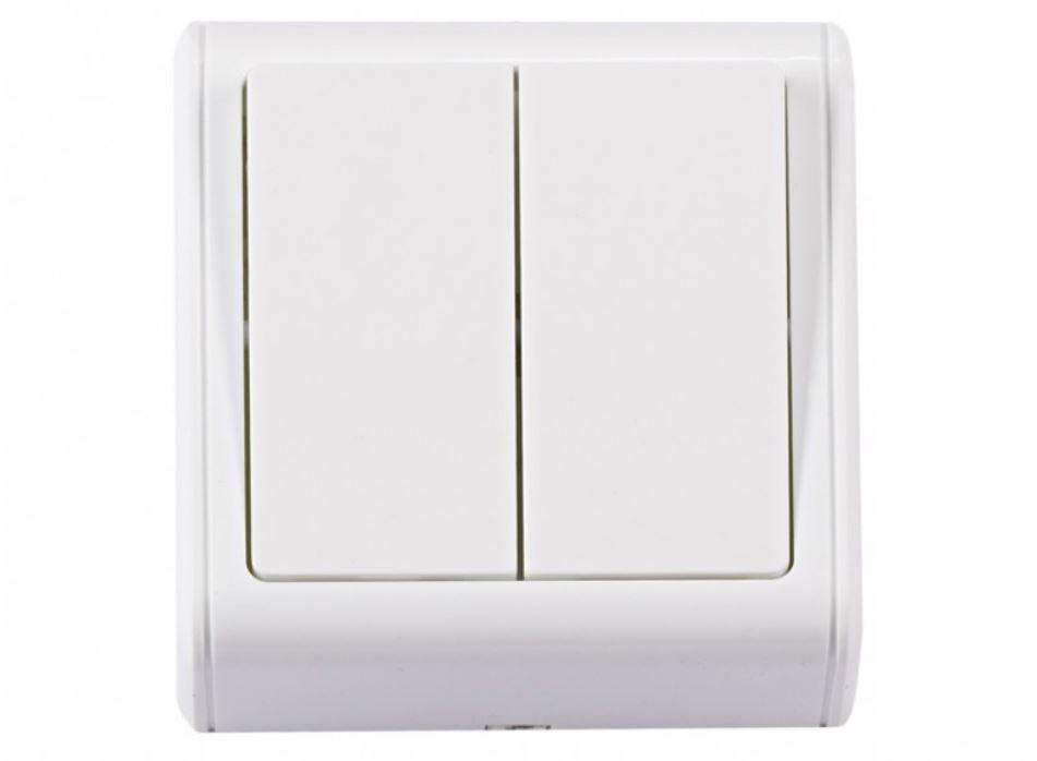Выключатель двойной Luxel Miniature Белый (2053)