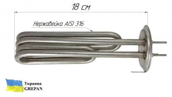 Тэн Grepan Атмор 2 5000 W 230 V L=18 см фланец 65 мм нержавеющая сталь (atm006) - фото 6