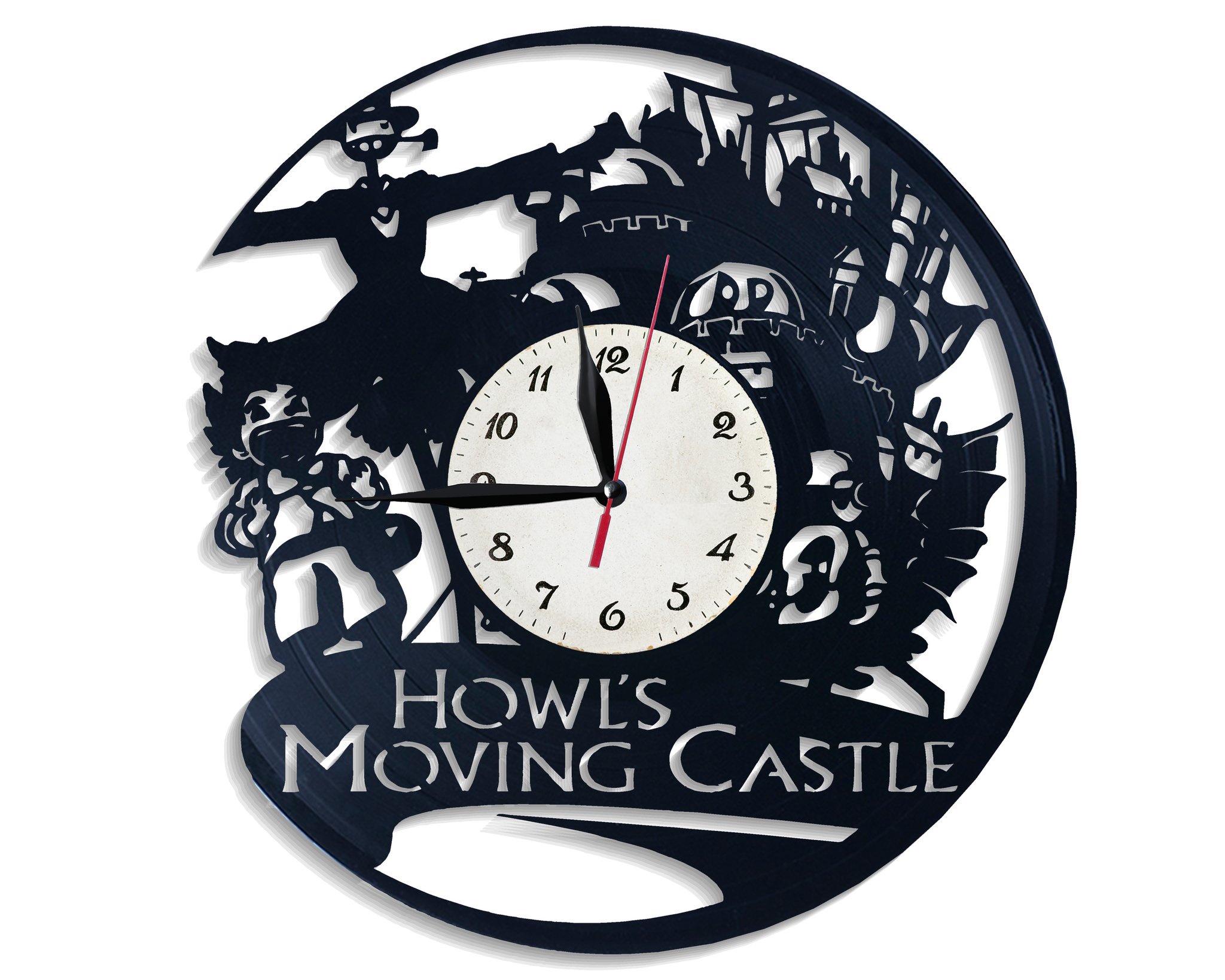 Часы настенные Ходячий замок 2670 из виниловой пластинки