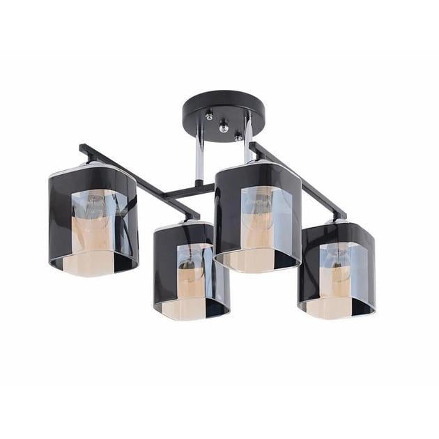 Люстра стельова Valeso 6944B/4 Чорний/Хром (28686037)