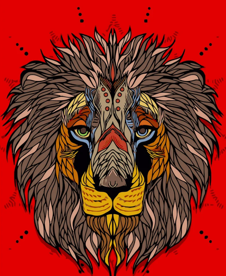 Картина по номерам Strateg Африканский лев 40x50 см (DY195)