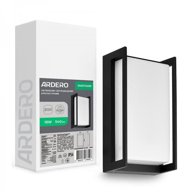 LED-светильник фасадный архитектурный накладной ARDERO DH0172ARD 18 Вт 3000K Черный (28688494) - фото 3