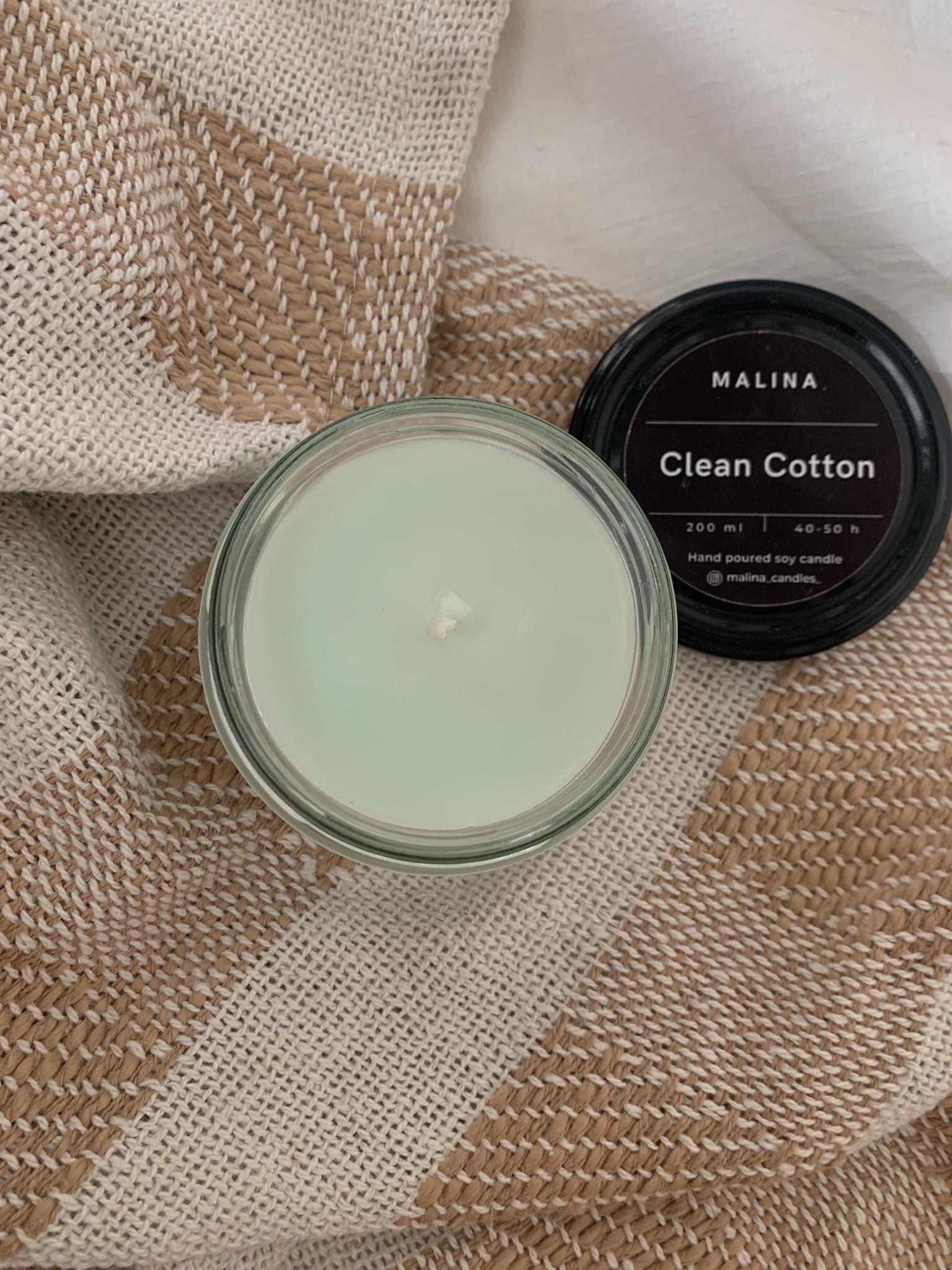 Свеча ароматическая Malina Candles Хлопок 200 мл