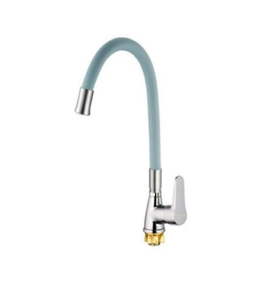 Смеситель для кухни MIXXUS SOP4-146 Reflector с серым силиконовым изливом (MI6492)