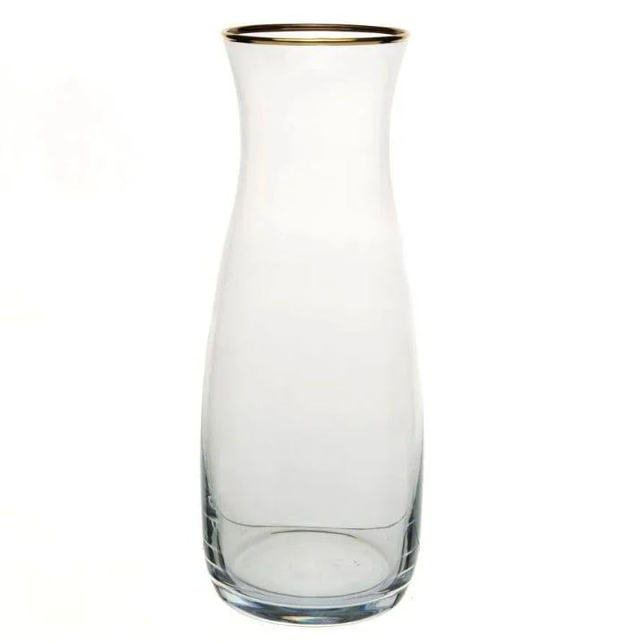 Набор стеклянных графинов Pasabahce Amphora Gold 1,18 л 6 шт. Прозрачный (169-135-43813-G)