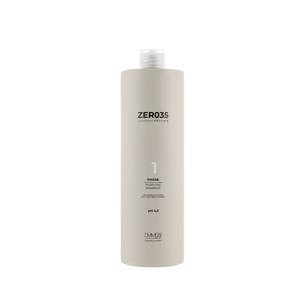 Шампунь для фарбованого волосся безсульфатний Фаза 1 Emmebi Italia Zer035 Pro Hair Purifying Shampoo 1000 мл (10082)