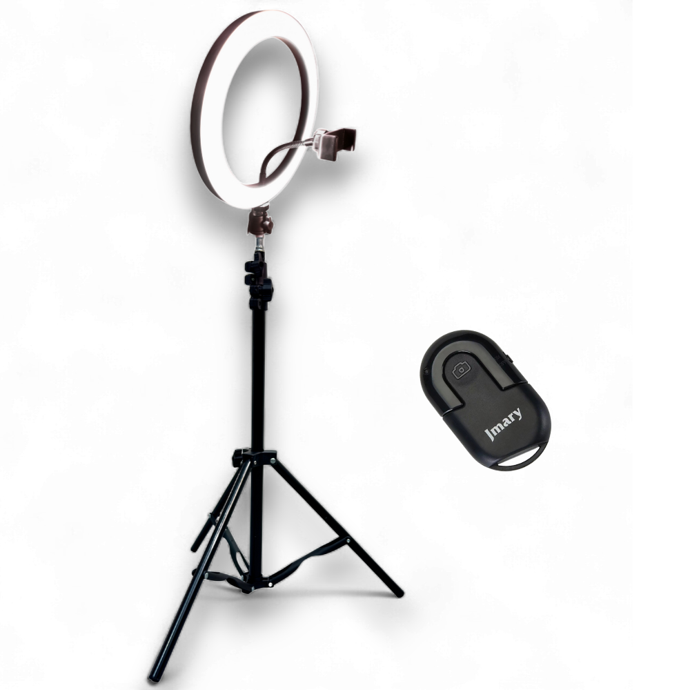 Кольцевая LED-лампа для смартфона BRL-26 Bluetooth с пультом и штативом до 160 см 3000-6500K 26 см (BRL-26BAS160Bl)