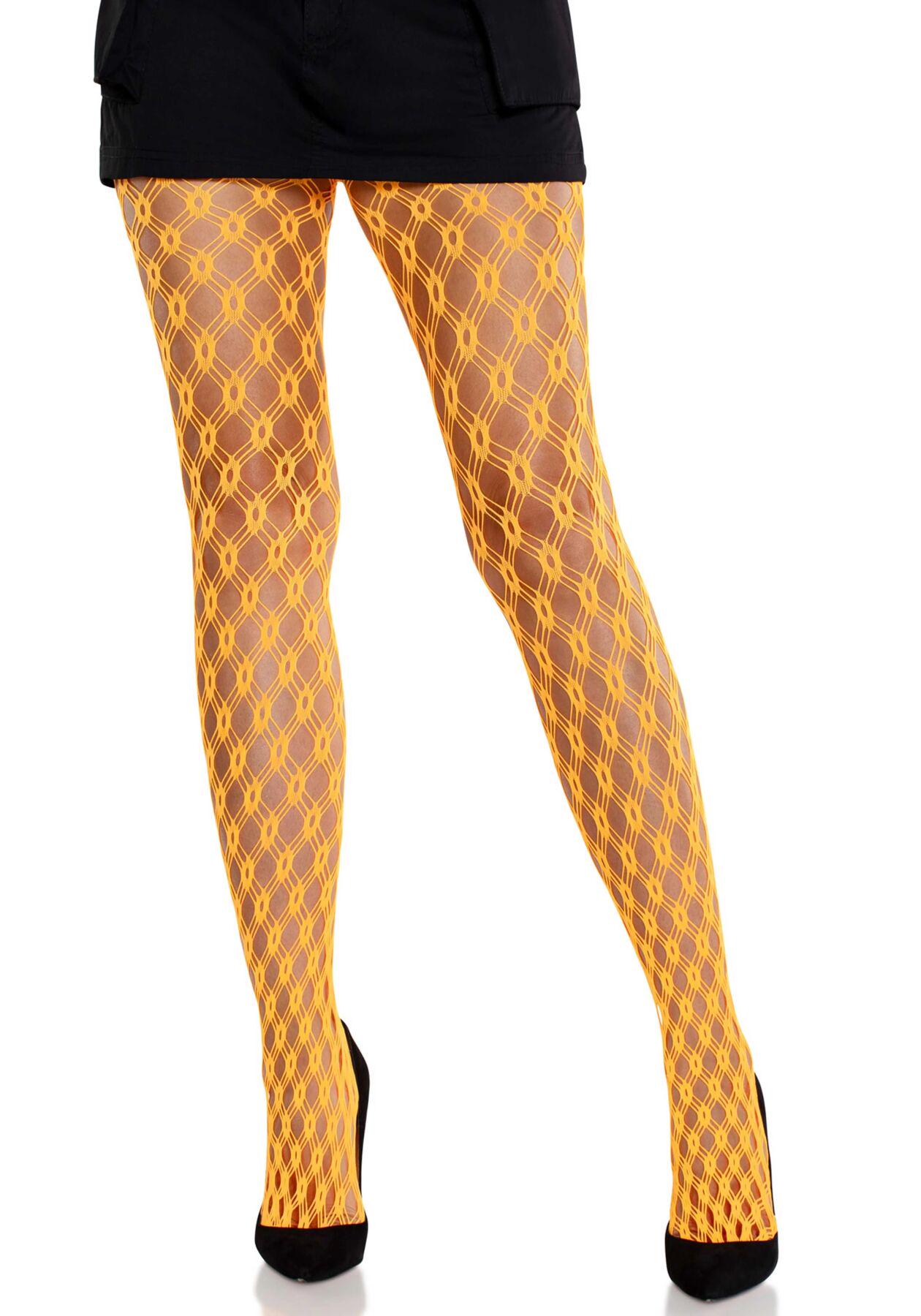Колготки Leg Avenue Eyelet Net Tights Neon Orange