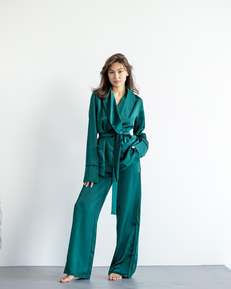 Домашній костюм жіночий QC Estelle M Смарагдовий (30035M)