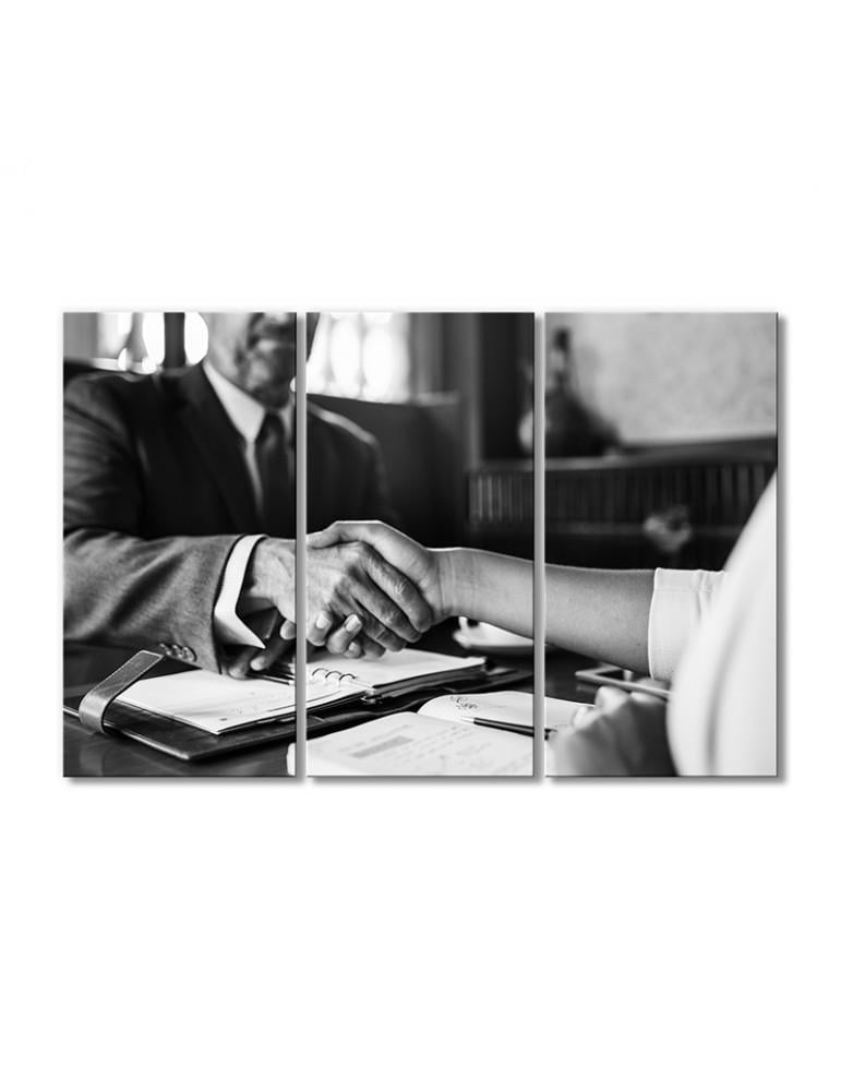 Картина модульная Принят на работу 3 модуля 60x90 см