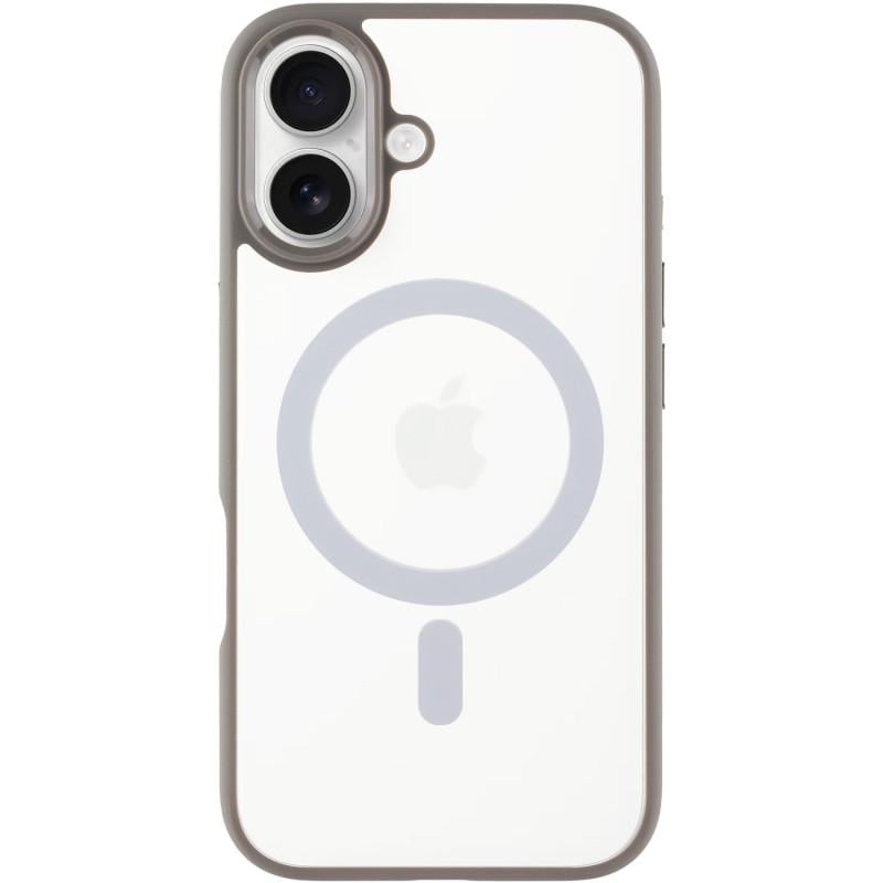 Противоударный TPU+PC чехол Blueo Skin Friendly Frosted with MagSafe для Apple iPhone 16 (6.1") Серый