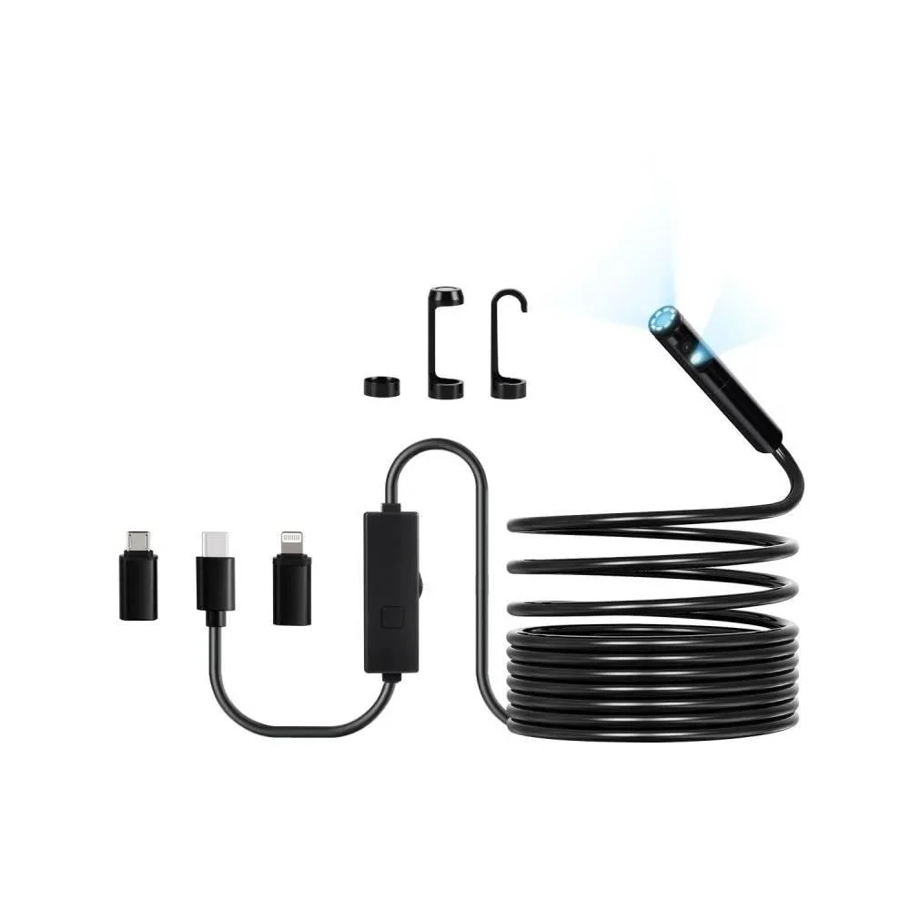 Эндоскоп USB Vevor SM7 для Android/iOS 8 мм 2 камеры 5 м (1414)