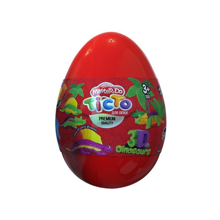 Набір креативної творчості тісто для ліплення Danko Toys Master Do Dinosaurs EGGS ТМD-08-01U Червоний (RLT23856s31033)