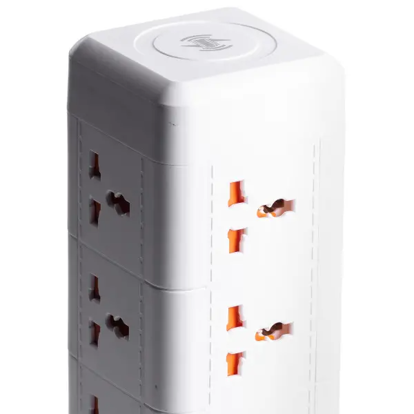 Фильтр-удлинитель сетевой TOWER 12 розеток LED-лампа 3USB+1PD 2,8 м Белый (HP-5-9MF) - фото 6