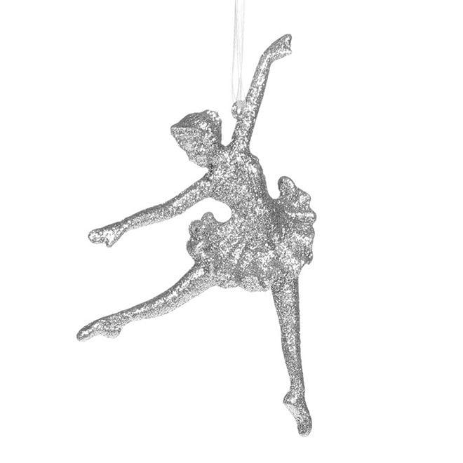 Новогодняя подвеска Flora Балерина Серебряный (13037)