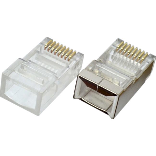 Конектор Kingda RJ-45 STP Cat.5e 100 шт. (KD-PG8015-C6) - фото 4