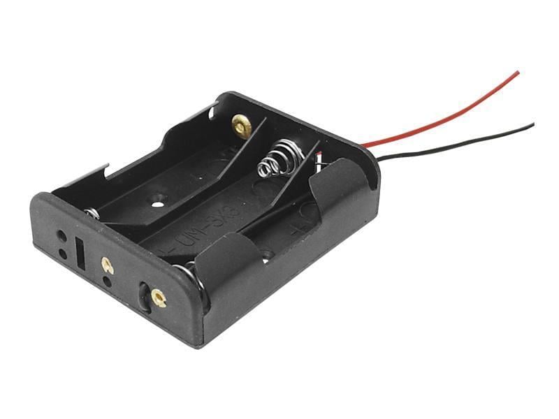 Держатель для 3 батареек типа АА плоский (LX3206)