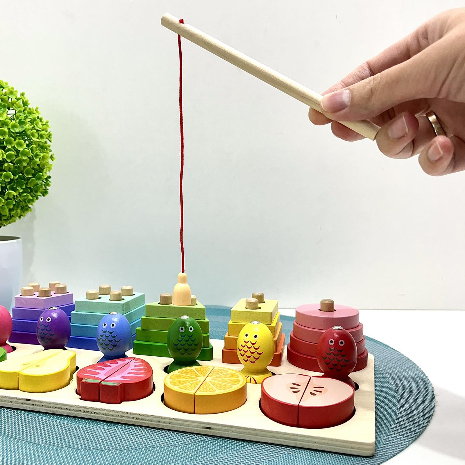 Деревянная доска логическая WToys сортер/геометрические фигуры/фрукты/магнитная игра рыбалка (68379) - фото 5 Деревянная доска логическая WToys сортер/геометрические фигуры/фрукты/магнитная игра рыбалка (68379) - фото 5