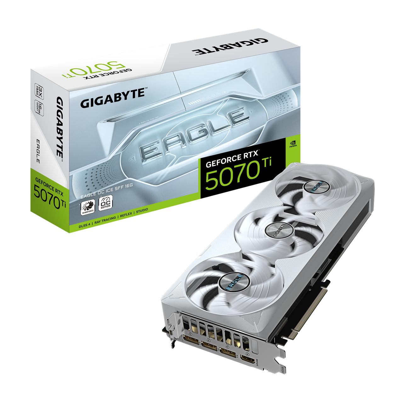 Відеокарта RTX 5070 Ti 16GB GDDR7 Eagle OC Ice Gigabyte (GV-N507TEAGLEOC ICE-16GD)