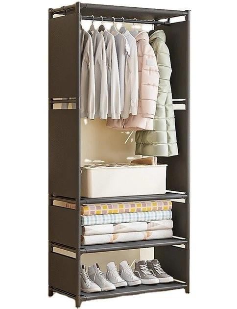 Вешалка для одежды одинарная 170x60x36 см Черный