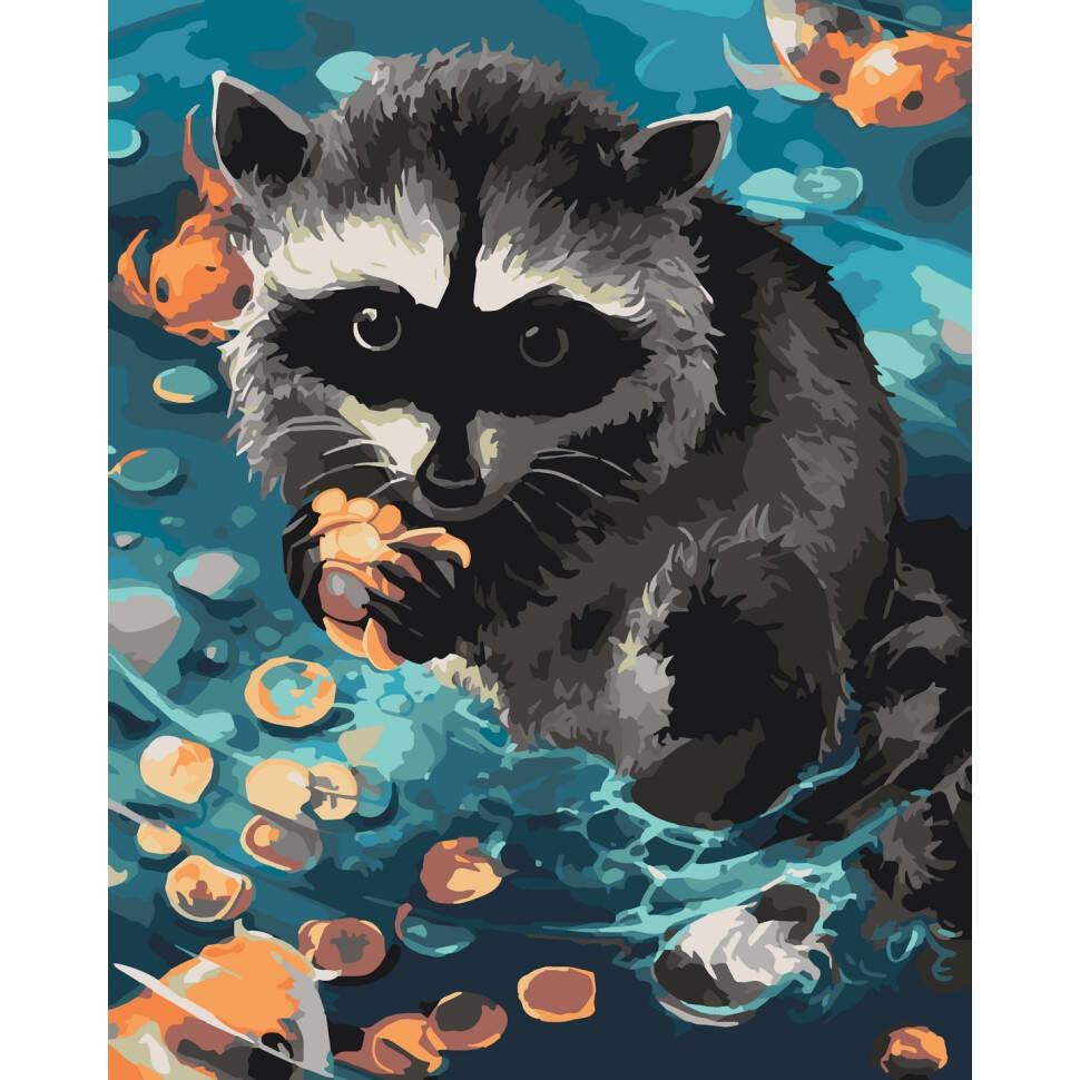 Картина по номерам ART CRAFT Енот. Ракун лак 40х50 см (2987253472)