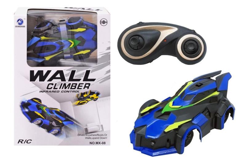 Машинка антигравитационная YG Toys Wall climber стенолаз на радиоуправлении 24,5х18х7 см Синий (MX-08)