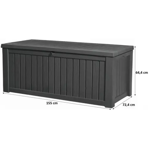 Скриня садова для зберігання Keter Rockwood Storage Box 570 л (CNT00008883) - фото 2