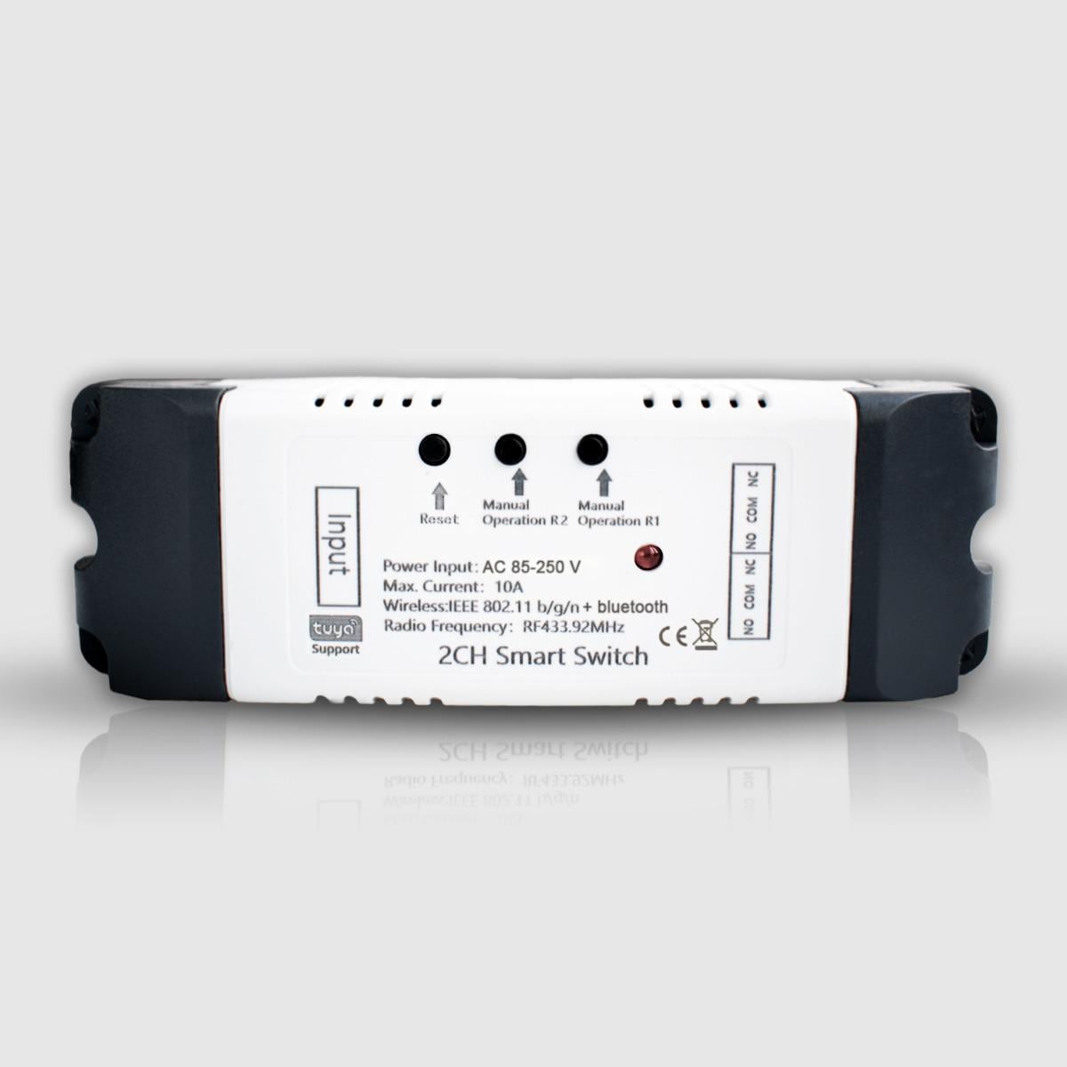 Реле с сухим контактом Tuya Smart 85-250V AC двухканальное Wi-Fi (WH00533)