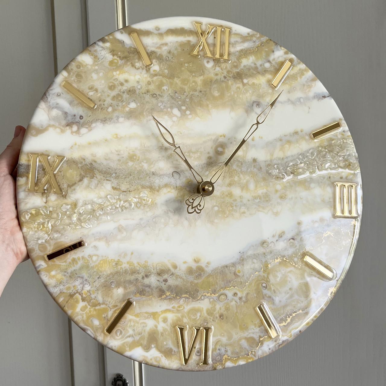 Часы настенные круглые из эпоксидной смолы EPOXY M115 95x95 см