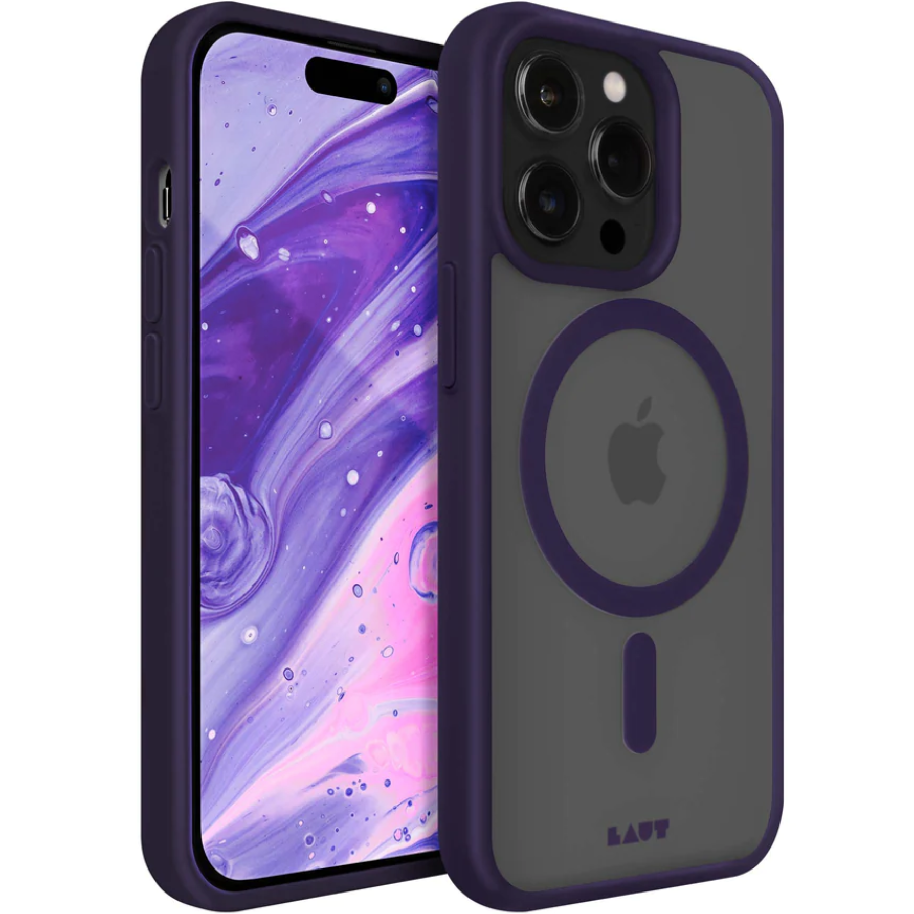 Чехол LAUT HUEX PROTECT with MagSafe IMPKT Cell Technology for iPhone 14 Pro, Dark Purple (L_IP22B_HPT_DPU)