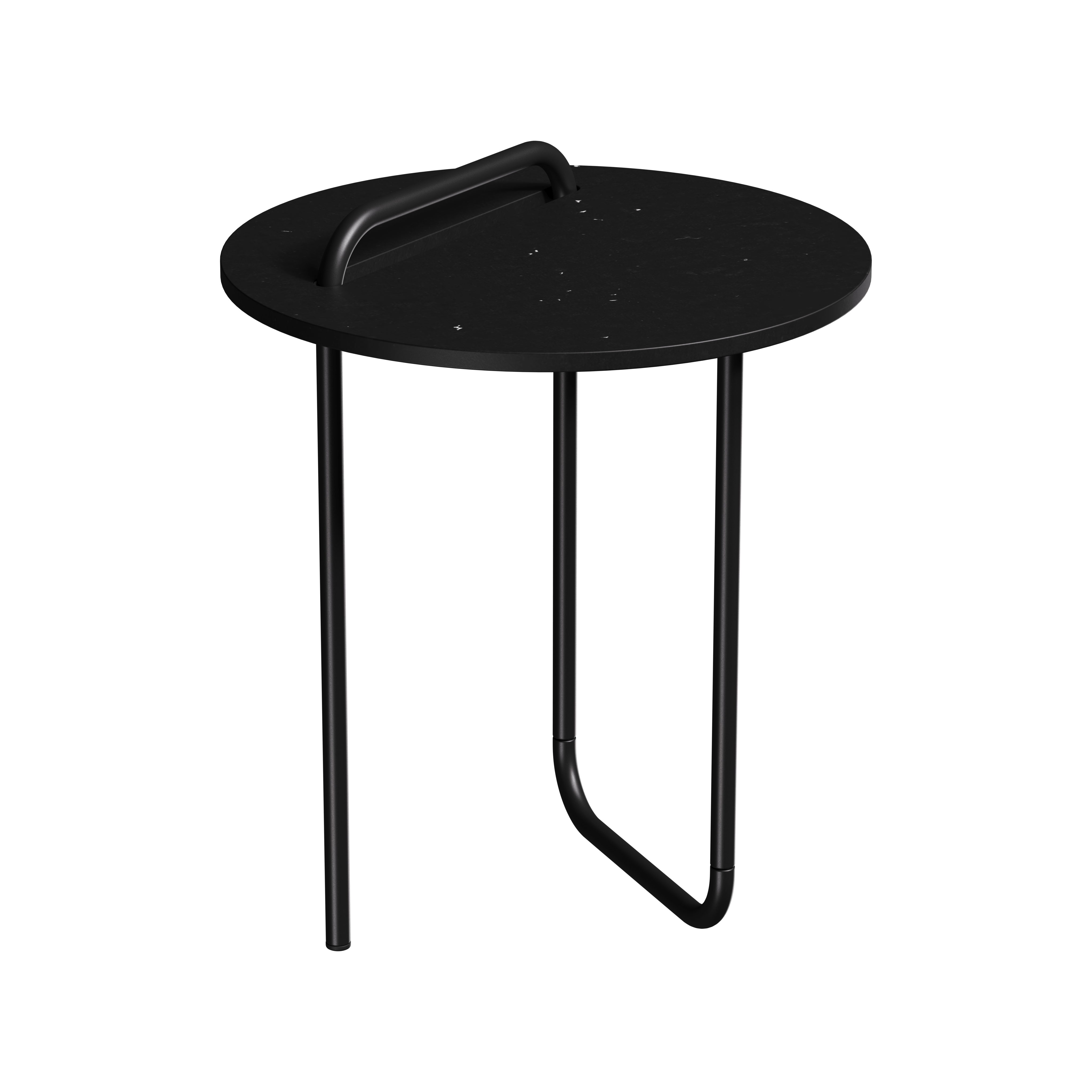 Стіл журнальний Recast Plastic чорний круглий 50 см (CTR50)