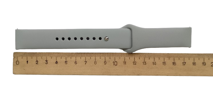 Ремешок для часов силиконовый 20х175 мм Cloud grey (3195) - фото 3