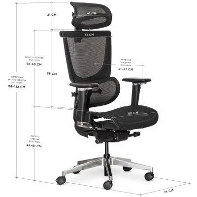 Офисное кресло Mealux S8 Air Black (HF-S8P M/B) - фото 11 Офисное кресло Mealux S8 Air Black (HF-S8P M/B) - фото 11