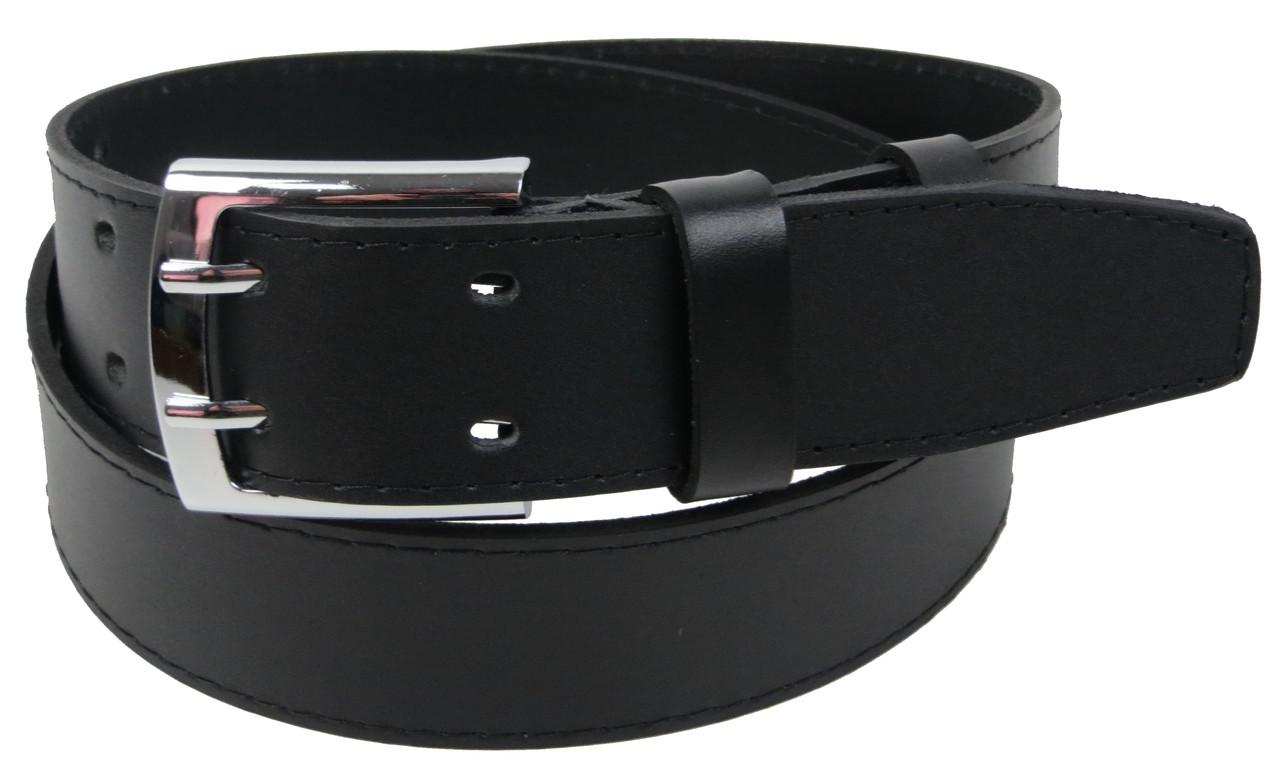 Ремінь зі шкіри Skipper 1497-45 широкий чоловічий Чорний