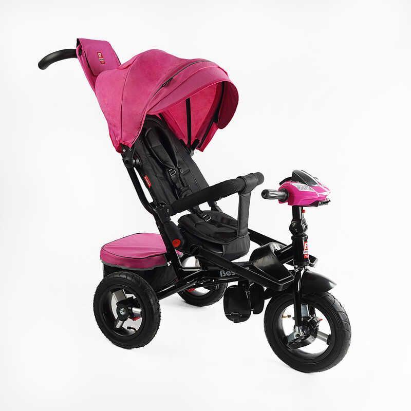 Велосипед 3-х колесный детский Best Trike надувные колеса/фара музыкальная/с USB/пульт Pink (164866)