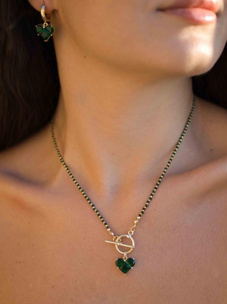 Чокер з авантюрину з підвіскою серце (5385) - фото 5 Чокер з авантюрину з підвіскою серце (5385) - фото 5