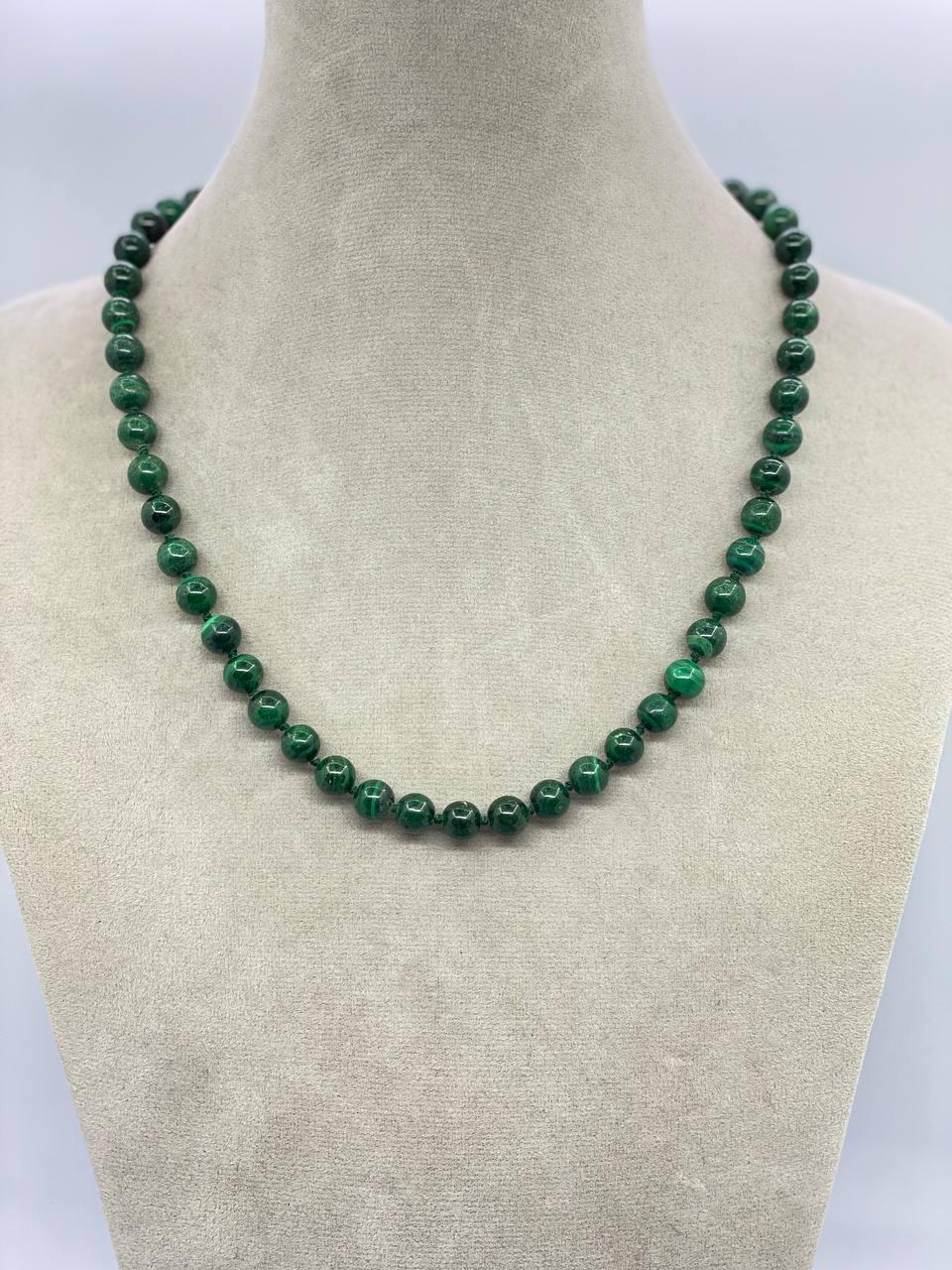 Бусы малахит 45 см Зеленый (1330)
