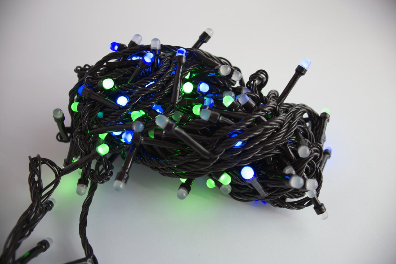 Гирлянда новогодняя Спартак светодиодная LED 200 диодов Мульти (006435)