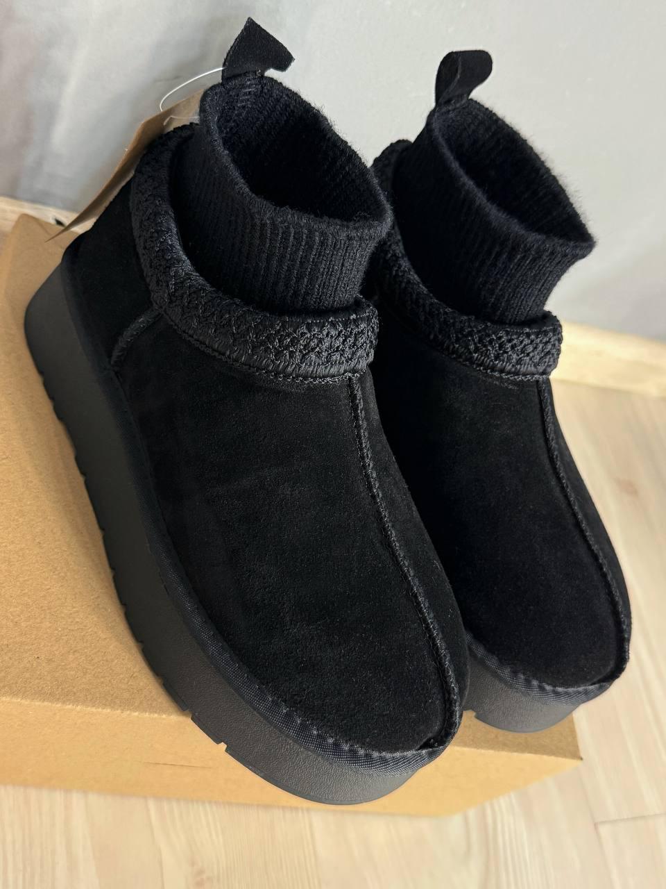 Угги женские Hengji 90-1 с носком и вышивкой натуральная замша р. 40 Черный (4953) - фото 4 Угги женские Hengji 90-1 с носком и вышивкой натуральная замша р. 40 Черный (4953) - фото 4