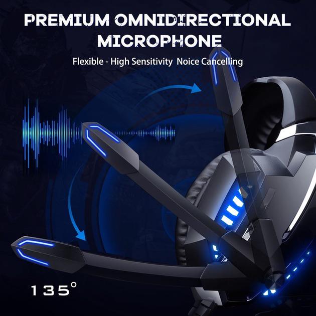 Ігрові навушники Onikuma K18 Gaming Headset LED для ПК/Android/Mac/PS4/Xbox - фото 8