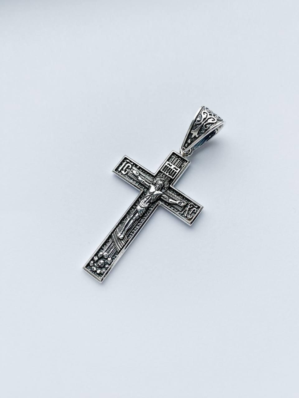 Крестик серебряный мужской (8930405)