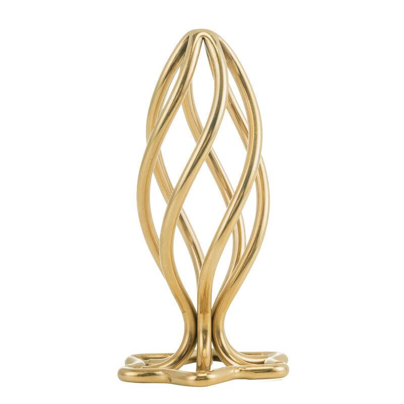 Анальная пробка LOCKINK SEVANDA Hollow Spiral Golden Metal S