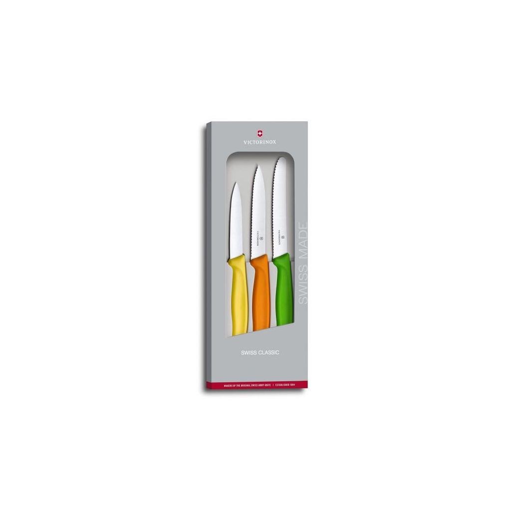 Набір ножів Victorinox SwissClassic Paring Set 3 шт. Різнокольоровий (6.7116.31G) - фото 1