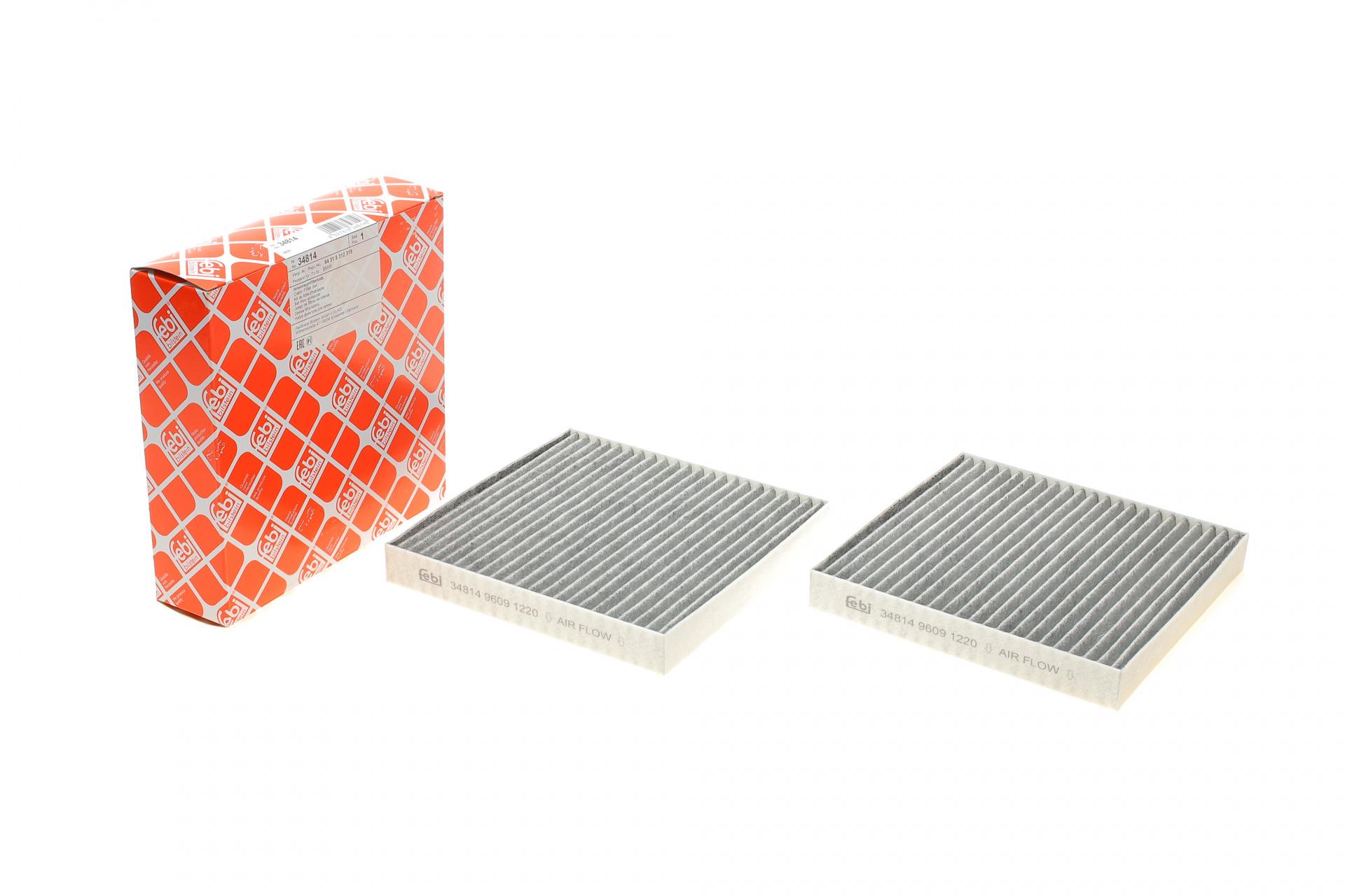 Фильтр салона FEBI BILSTEIN для BMW X3 F25/X4 F26 10-18 угольный 2 шт. 34814)