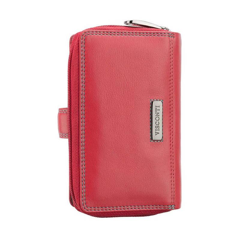 Кошелек женский кожаный Visconti Carmelo c RFID Red/Rhumba (R13 RED/RHUMBA)