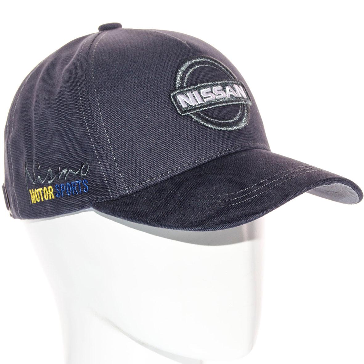 Бейсболка Nissan BTH20678 с регулировкой из плотного коттона L/р. 57-58 Темно-серый