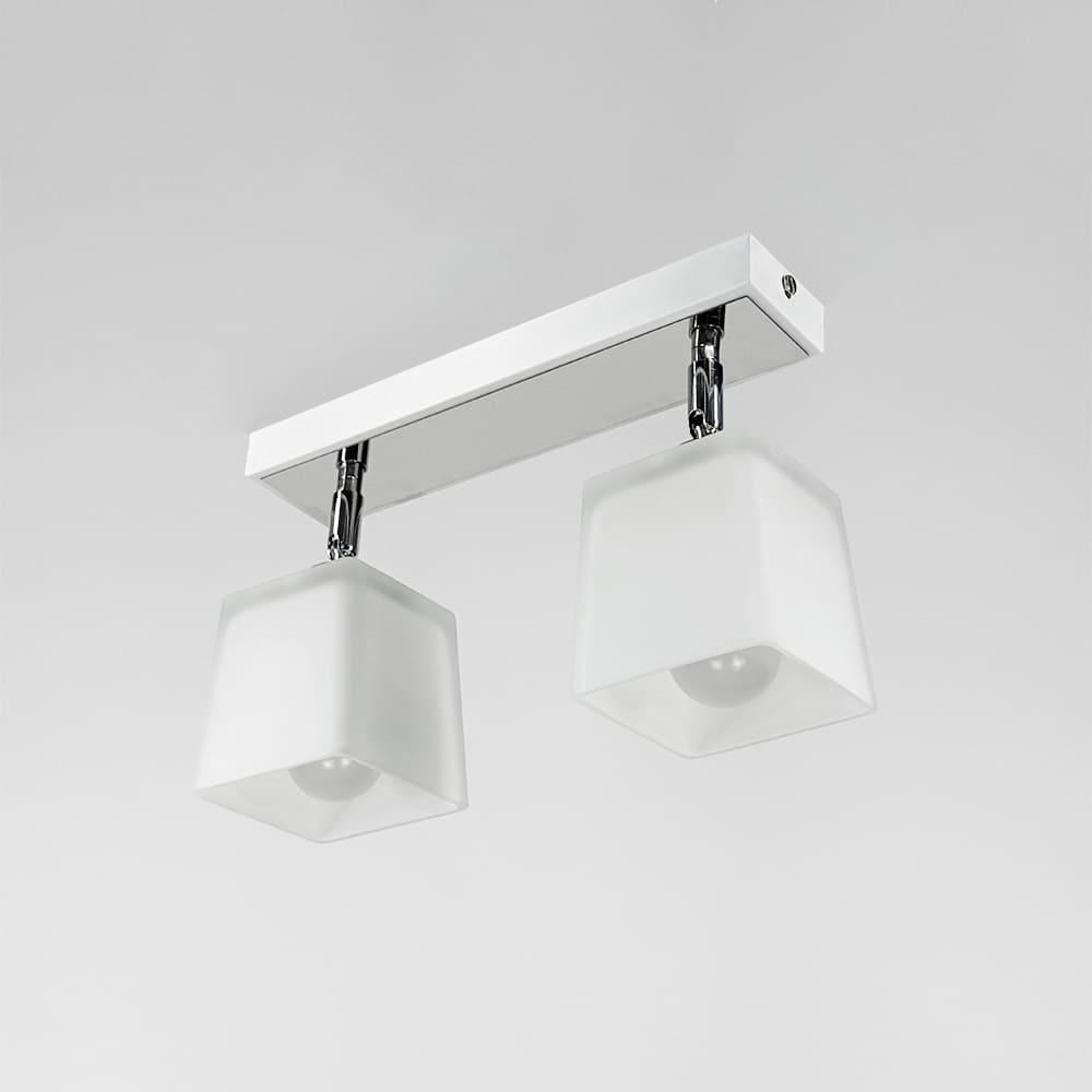 Світильник на 2 плафони 30х10 см Білий (51203/2 WT) - фото 4 Світильник на 2 плафони 30х10 см Білий (51203/2 WT) - фото 4