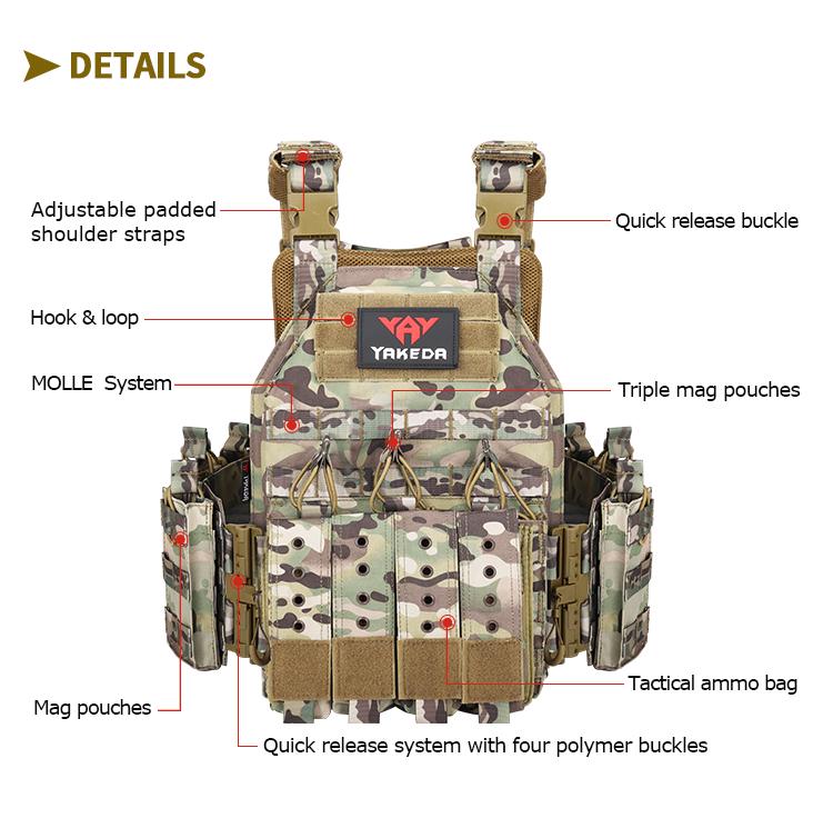 Плитоноска Yakeda VT 6020 360 MOLLE 1000D Multicam - фото 4